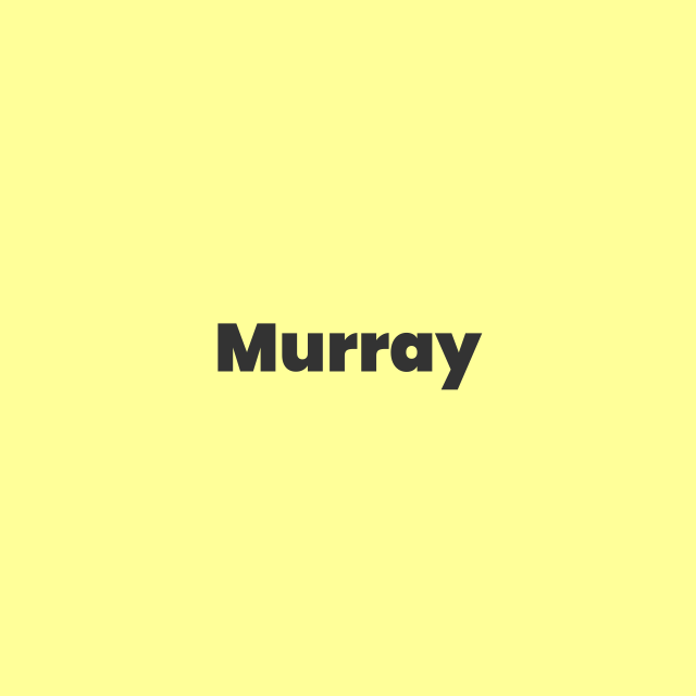 The name Murray on a blue background